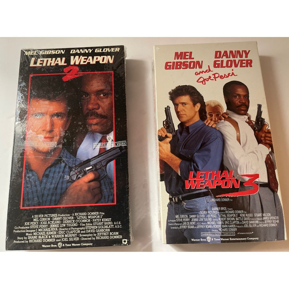Lethal Weapon Mel Gibson 2 & 3 (VHS) All Brand New Factory Sealed Watermark